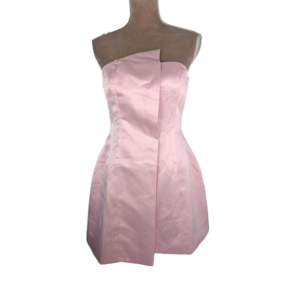 commense Dresses & Skirts - NWT Commense Satin Sleeveless Mini Dress Pink Sz M Formal Feminine Coquette